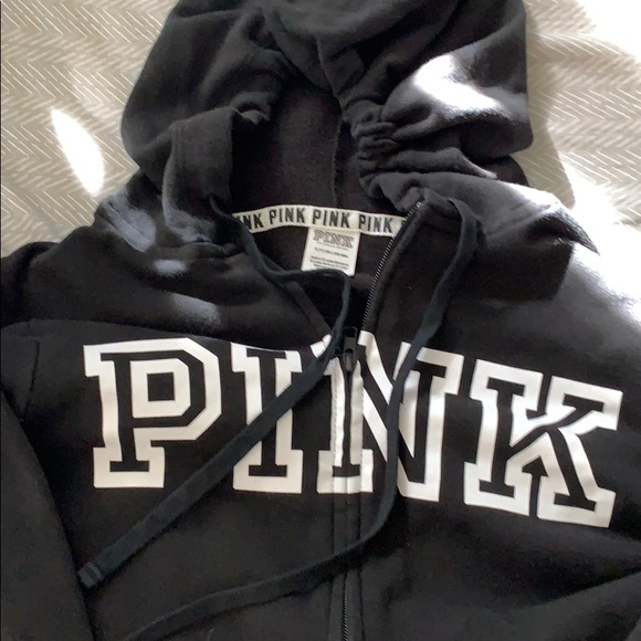 Victoria’s Secret PINK Black Zip Up Small - Picture 4 of 5